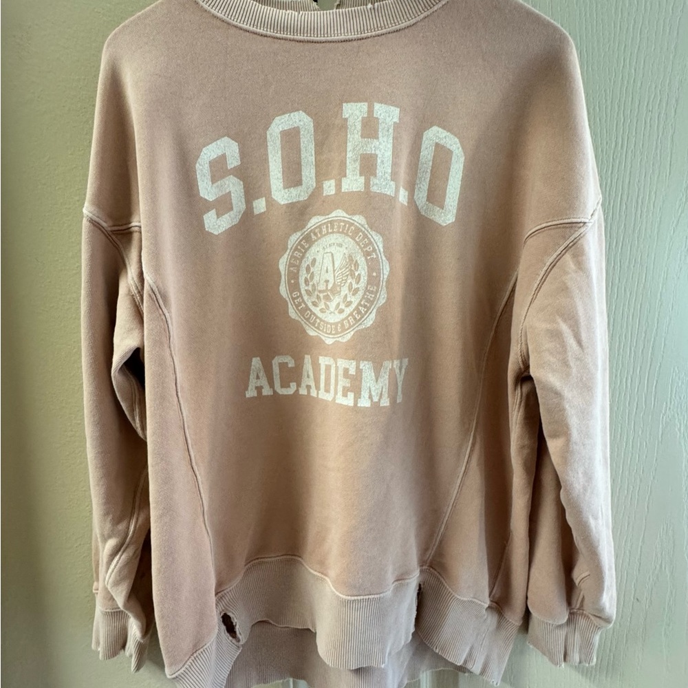 Aerie Women's Cream SOHO Academy Sweater